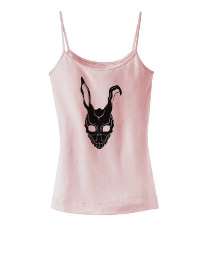 Scary Bunny Face Black Spaghetti Strap Tank-Womens Spaghetti Strap Tanks-TooLoud-SoftPink-X-Small-Davson Sales