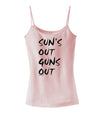 Suns Out Guns Out Spaghetti Strap Tank-Womens Spaghetti Strap Tanks-TooLoud-SoftPink-X-Small-Davson Sales