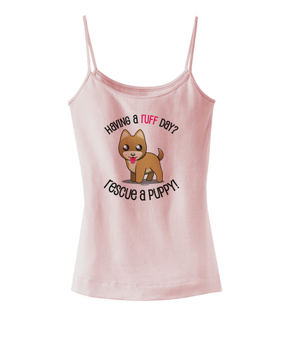 Rescue A Puppy Spaghetti Strap Tank-Womens Spaghetti Strap Tanks-TooLoud-SoftPink-X-Small-Davson Sales