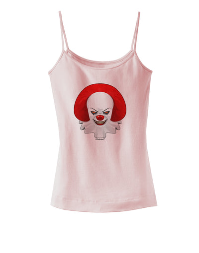 Scary Clown Watercolor Spaghetti Strap Tank-Womens Spaghetti Strap Tanks-TooLoud-SoftPink-X-Small-Davson Sales