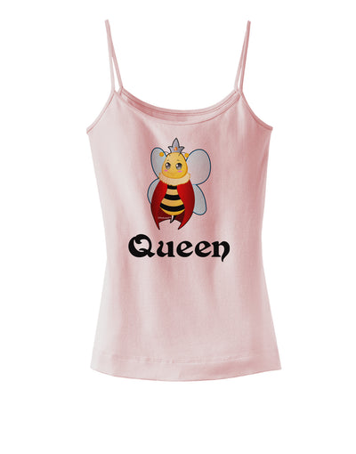 Queen Bee Text 2 Spaghetti Strap Tank-Womens Spaghetti Strap Tanks-TooLoud-SoftPink-X-Small-Davson Sales