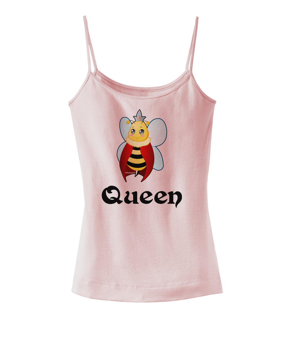 Queen Bee Text 2 Spaghetti Strap Tank-Womens Spaghetti Strap Tanks-TooLoud-White-X-Small-Davson Sales