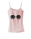 8-Bit Skull Love - Boy and Boy Spaghetti Strap Tank-Womens Spaghetti Strap Tanks-TooLoud-SoftPink-X-Small-Davson Sales