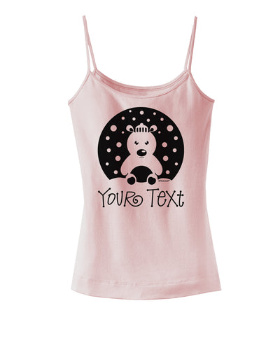 Personalized Matching Polar Bear Family Design - Your Text Spaghetti Strap Tank-Womens Spaghetti Strap Tanks-TooLoud-SoftPink-X-Small-Davson Sales