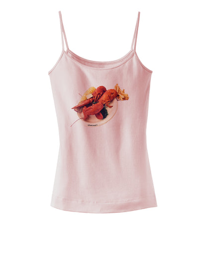 Lobster Plate Spaghetti Strap Tank-Womens Spaghetti Strap Tanks-TooLoud-SoftPink-X-Small-Davson Sales