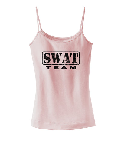 SWAT Team Logo - Distressed Spaghetti Strap Tank-Womens Spaghetti Strap Tanks-TooLoud-SoftPink-X-Small-Davson Sales
