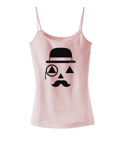 Gentleman Jack-o-lantern Spaghetti Strap Tank-Womens Spaghetti Strap Tanks-TooLoud-SoftPink-X-Small-Davson Sales