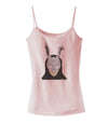 Scary Buny Face Watercolor Spaghetti Strap Tank-Womens Spaghetti Strap Tanks-TooLoud-SoftPink-X-Small-Davson Sales