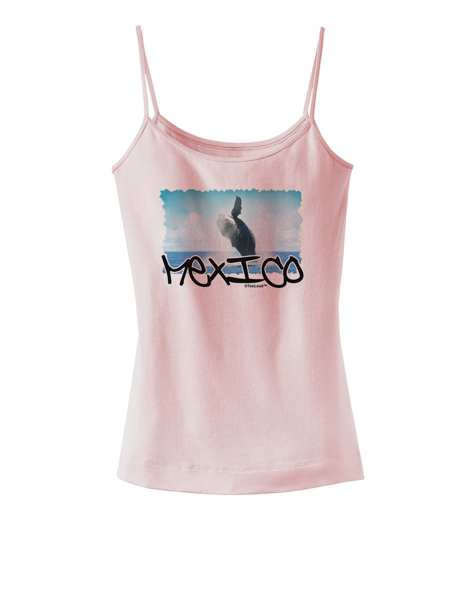 Mexico - Whale Watching Cut-out Spaghetti Strap Tank-Womens Spaghetti Strap Tanks-TooLoud-White-X-Small-Davson Sales