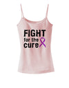 Fight for the Cure - Purple Ribbon Epilepsy Spaghetti Strap Tank-Womens Spaghetti Strap Tanks-TooLoud-SoftPink-X-Small-Davson Sales