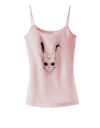 Scary Bunny Face White Distressed Spaghetti Strap Tank-Womens Spaghetti Strap Tanks-TooLoud-SoftPink-X-Small-Davson Sales