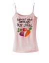 Support Your Community - Buy Local Spaghetti Strap Tank-Womens Spaghetti Strap Tanks-TooLoud-SoftPink-X-Small-Davson Sales