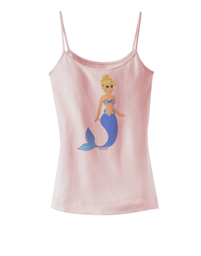 Mermaid Design - Blue Spaghetti Strap Tank-Womens Spaghetti Strap Tanks-TooLoud-SoftPink-X-Small-Davson Sales