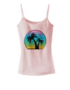 Palm Trees Silhouette - Beach Sunset Design Spaghetti Strap Tank-Womens Spaghetti Strap Tanks-TooLoud-SoftPink-X-Small-Davson Sales