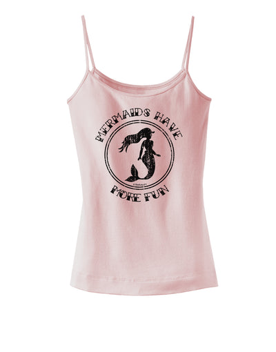 Mermaids Have More Fun - Distressed Spaghetti Strap Tank-Womens Spaghetti Strap Tanks-TooLoud-SoftPink-X-Small-Davson Sales