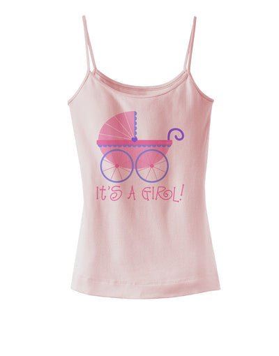 It's a Girl - Baby Carriage Spaghetti Strap Tank-Womens Spaghetti Strap Tanks-TooLoud-SoftPink-X-Small-Davson Sales