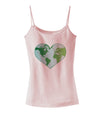 World Globe Heart Spaghetti Strap Tank-Womens Spaghetti Strap Tanks-TooLoud-SoftPink-X-Small-Davson Sales