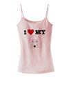 I Heart My - Cute Poodle Dog - White Spaghetti Strap Tank by TooLoud-Womens Spaghetti Strap Tanks-TooLoud-SoftPink-X-Small-Davson Sales