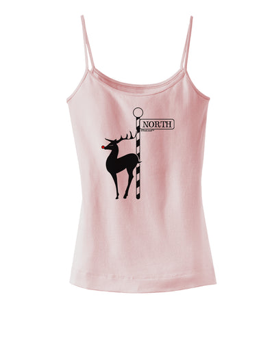 Rudolf the Ratchet Reindeer Spaghetti Strap Tank-Womens Spaghetti Strap Tanks-TooLoud-SoftPink-X-Small-Davson Sales