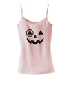 Monocle Jack-o-Lantern Distressed Spaghetti Strap Tank-Womens Spaghetti Strap Tanks-TooLoud-SoftPink-X-Small-Davson Sales