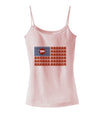 American Bacon Flag Spaghetti Strap Tank-Womens Spaghetti Strap Tanks-TooLoud-SoftPink-X-Small-Davson Sales