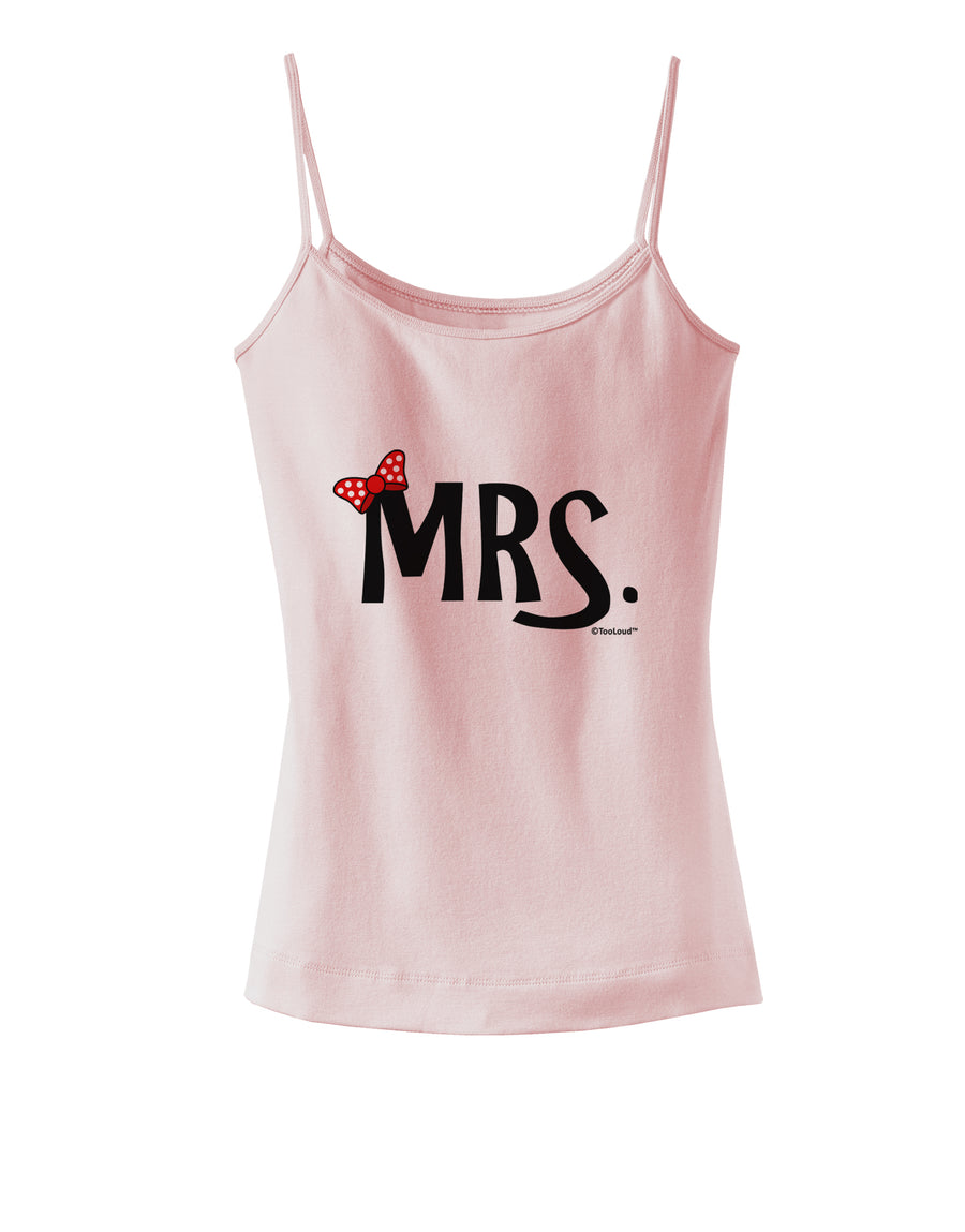 Matching Mr and Mrs Design - Mrs Bow Spaghetti Strap Tank by TooLoud-Womens Spaghetti Strap Tanks-TooLoud-White-X-Small-Davson Sales