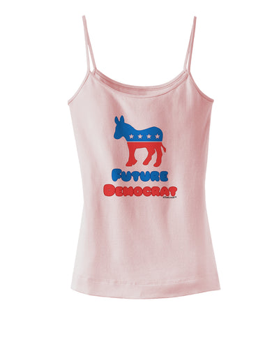 Future Democrat Spaghetti Strap Tank-Womens Spaghetti Strap Tanks-TooLoud-SoftPink-X-Small-Davson Sales