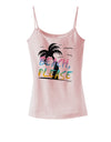 Beach Please - Summer Colors with Palm Trees Spaghetti Strap Tank-Womens Spaghetti Strap Tanks-TooLoud-SoftPink-X-Small-Davson Sales