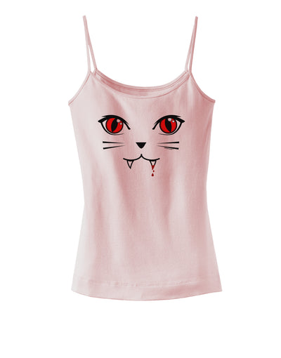 Vamp Kitty Spaghetti Strap Tank-Womens Spaghetti Strap Tanks-TooLoud-SoftPink-X-Small-Davson Sales