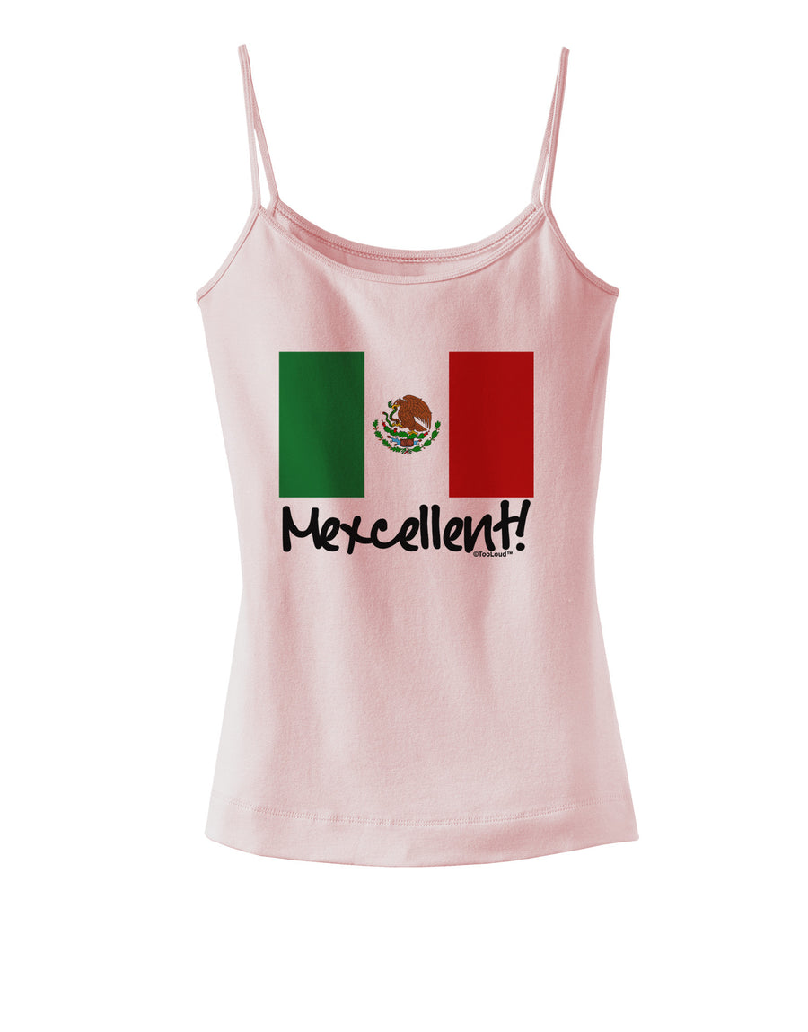 Mexcellent - Mexican Flag Spaghetti Strap Tank-Womens Spaghetti Strap Tanks-TooLoud-White-X-Small-Davson Sales