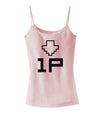 Player One Couples Design Spaghetti Strap Tank-Womens Spaghetti Strap Tanks-TooLoud-SoftPink-X-Small-Davson Sales