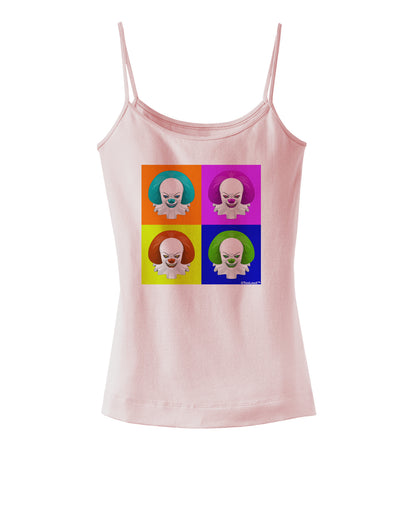 Clown Face Pop Art Spaghetti Strap Tank-Womens Spaghetti Strap Tanks-TooLoud-SoftPink-X-Small-Davson Sales