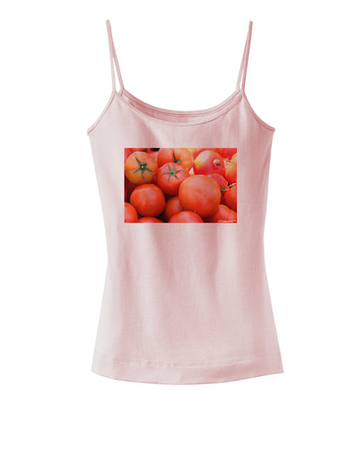 Buy Local Produce Tomatoes Spaghetti Strap Tank-Womens Spaghetti Strap Tanks-TooLoud-SoftPink-X-Small-Davson Sales