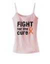 Fight for the Cure - Orange Ribbon Leukemia Spaghetti Strap Tank-Womens Spaghetti Strap Tanks-TooLoud-SoftPink-X-Small-Davson Sales