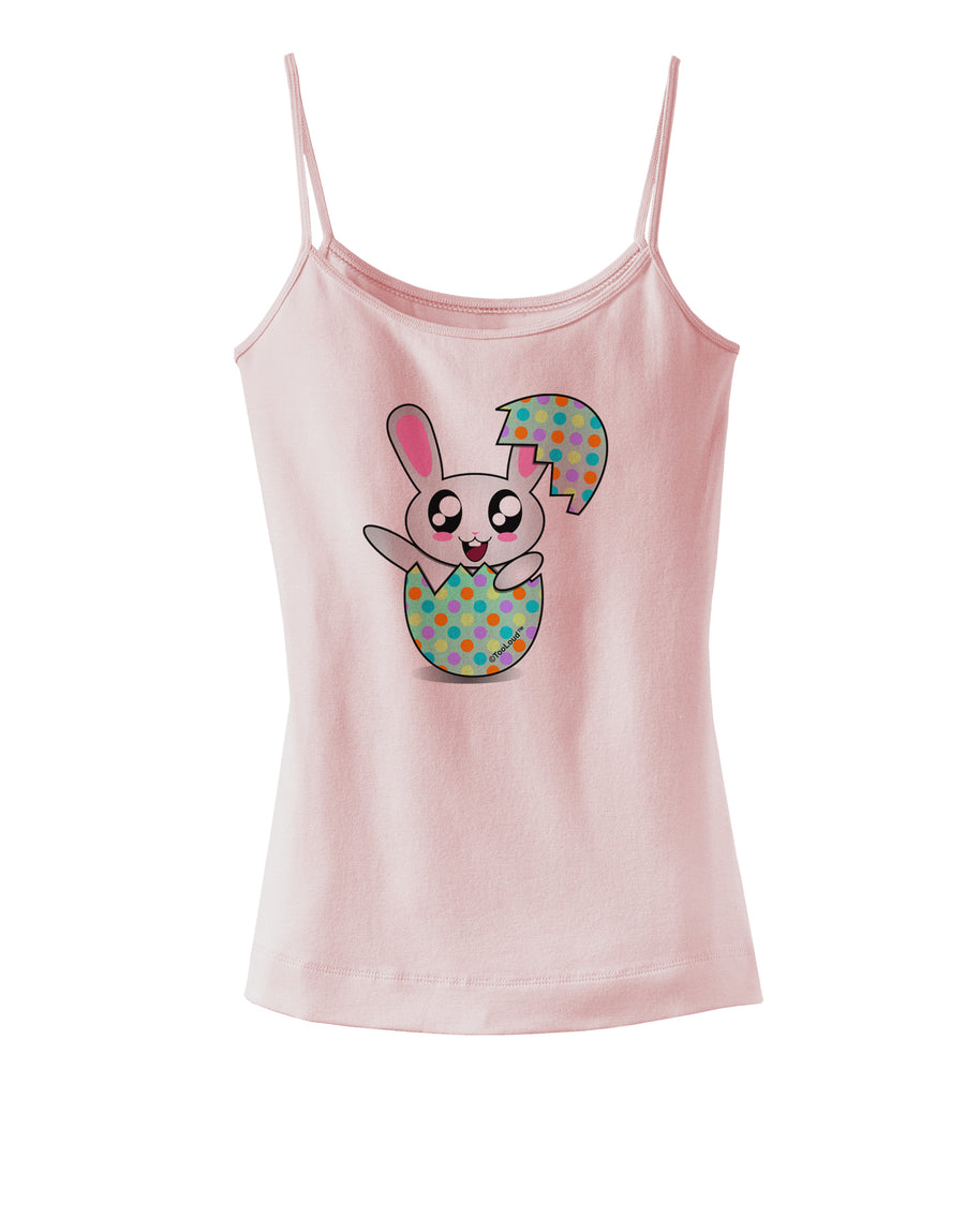 Bunny Hatching From Egg Spaghetti Strap Tank-Womens Spaghetti Strap Tanks-TooLoud-White-X-Small-Davson Sales