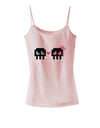 8-Bit Skull Love - Boy and Girl Spaghetti Strap Tank-Womens Spaghetti Strap Tanks-TooLoud-SoftPink-X-Small-Davson Sales