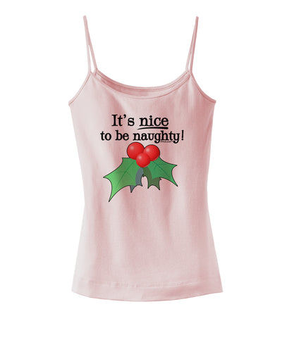 Nice to be Naughty Spaghetti Strap Tank-Womens Spaghetti Strap Tanks-TooLoud-SoftPink-X-Small-Davson Sales