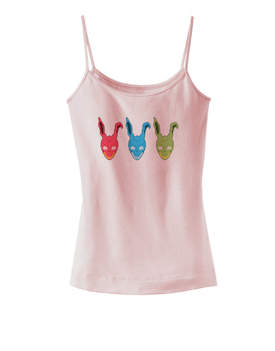 Scary Bunny Tri-color Spaghetti Strap Tank-Womens Spaghetti Strap Tanks-TooLoud-SoftPink-X-Small-Davson Sales