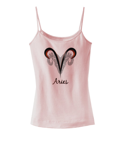 Aries Symbol Spaghetti Strap Tank-Womens Spaghetti Strap Tanks-TooLoud-SoftPink-X-Small-Davson Sales