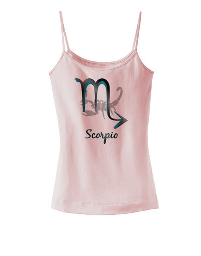 Scorpio Symbol Spaghetti Strap Tank-Womens Spaghetti Strap Tanks-TooLoud-SoftPink-X-Small-Davson Sales