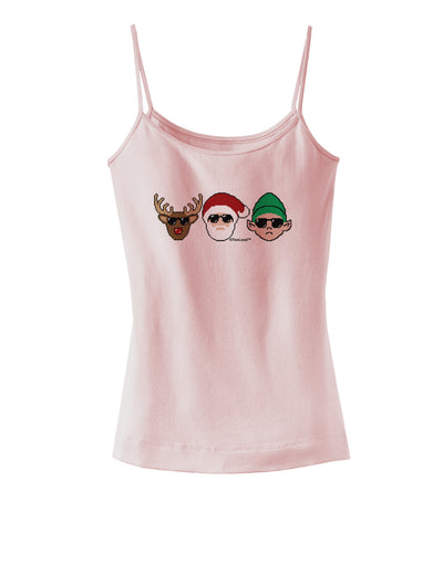 The X-mas Squad Spaghetti Strap Tank-Womens Spaghetti Strap Tanks-TooLoud-SoftPink-X-Small-Davson Sales