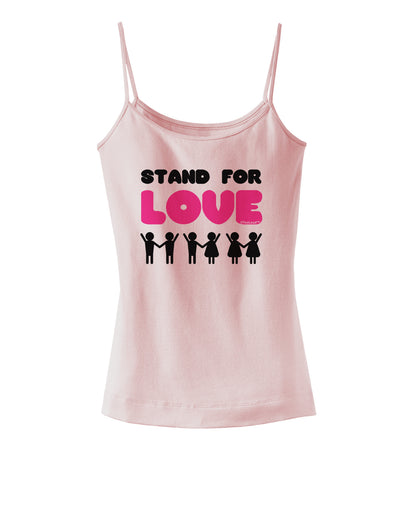 Stand For Love Pink Spaghetti Strap Tank-Womens Spaghetti Strap Tanks-TooLoud-SoftPink-X-Small-Davson Sales