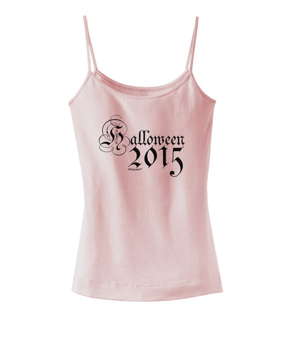 Halloween Current Year Script Text Spaghetti Strap Tank-Womens Spaghetti Strap Tanks-TooLoud-SoftPink-X-Small-Davson Sales