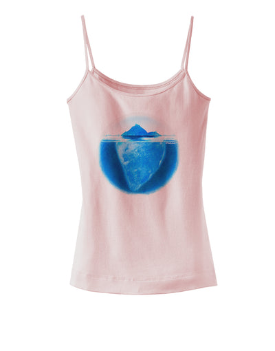 Iceberg Watercolor Spaghetti Strap Tank-Womens Spaghetti Strap Tanks-TooLoud-SoftPink-X-Small-Davson Sales