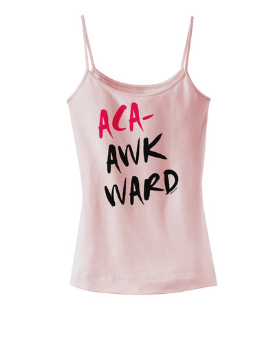 Aca-Awkward Spaghetti Strap Tank-Womens Spaghetti Strap Tanks-TooLoud-SoftPink-X-Small-Davson Sales