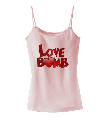 Love Bomb Text Spaghetti Strap Tank-Womens Spaghetti Strap Tanks-TooLoud-SoftPink-X-Small-Davson Sales