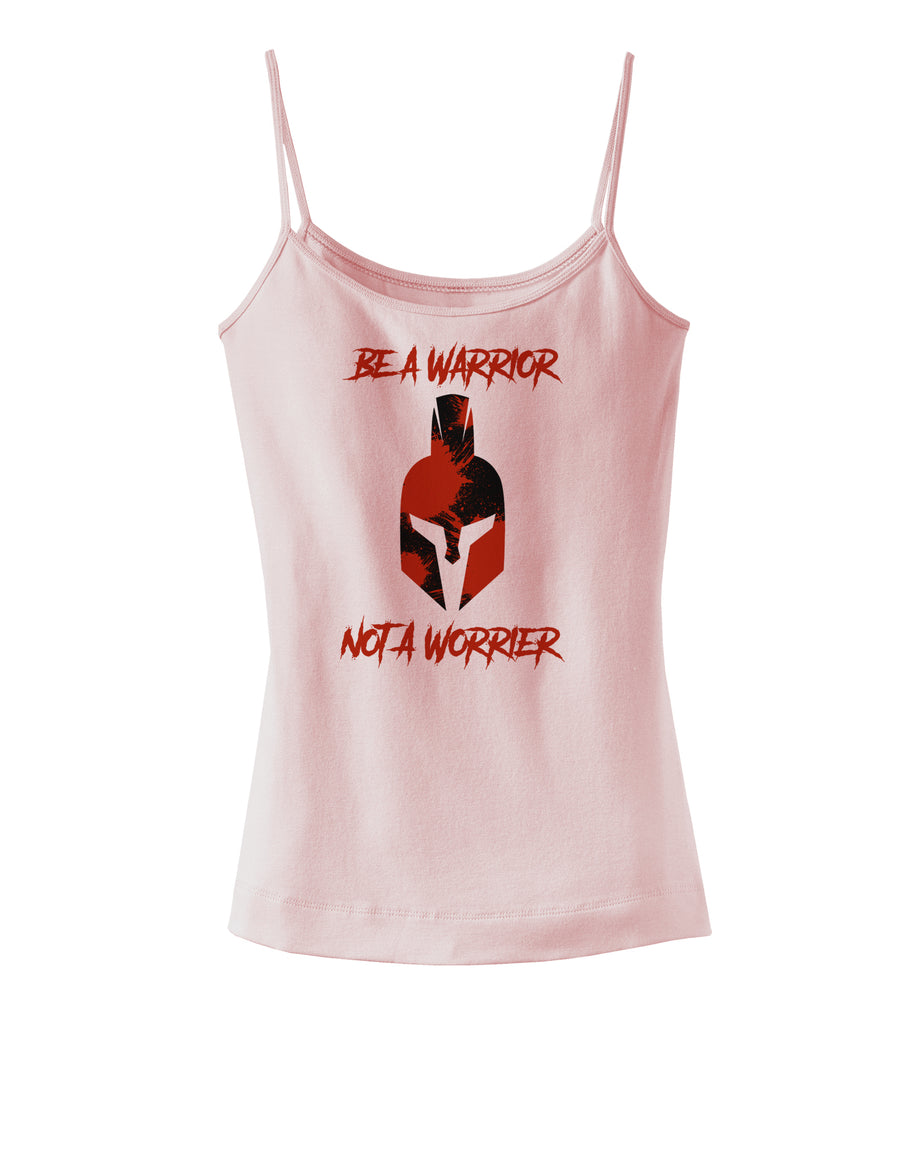 Be a Warrior Not a Worrier Spaghetti Strap Tank by TooLoud-TooLoud-White-X-Small-Davson Sales