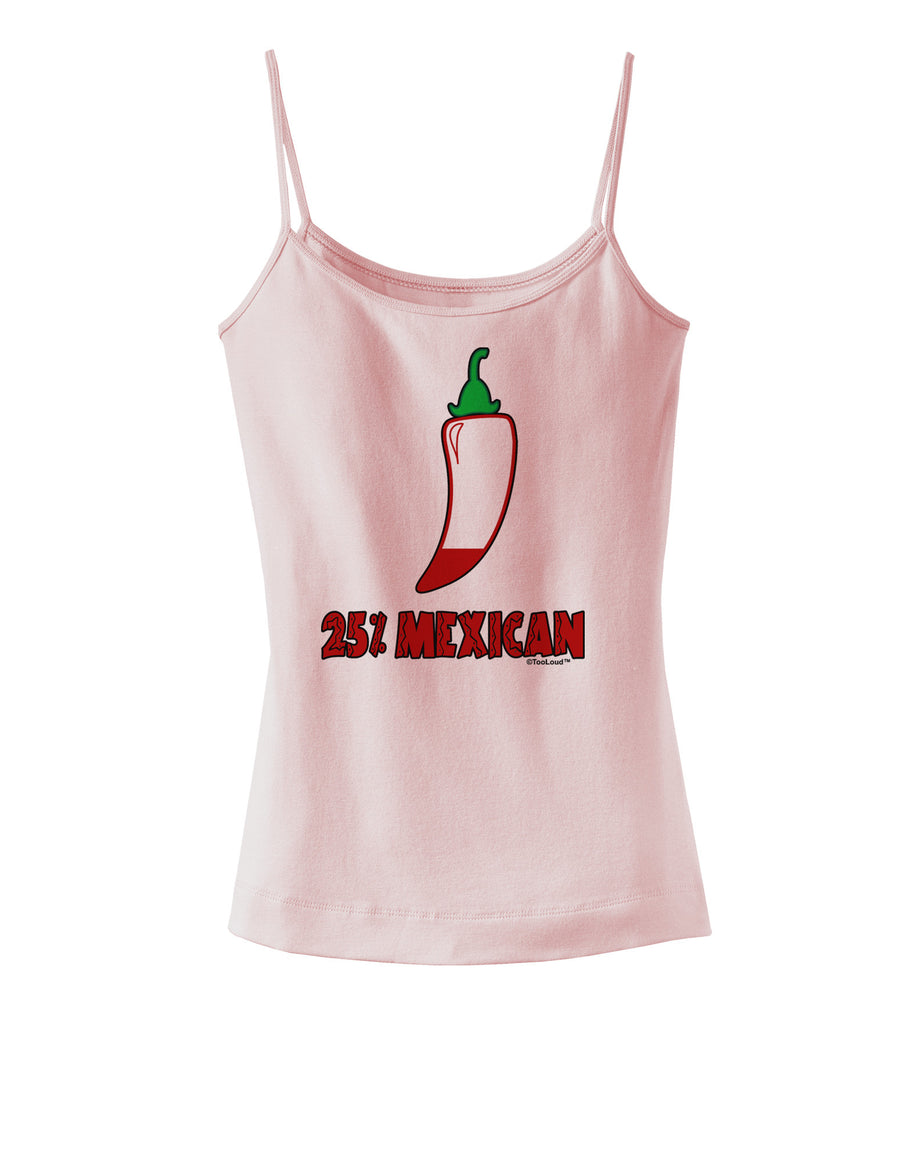 Twenty-Five Percent Mexican Spaghetti Strap Tank-Womens Spaghetti Strap Tanks-TooLoud-White-X-Small-Davson Sales