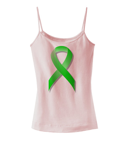 Lyme Disease Awareness Ribbon - Lime Green Spaghetti Strap Tank-Womens Spaghetti Strap Tanks-TooLoud-SoftPink-X-Small-Davson Sales