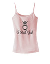 I Said Yes - Diamond Ring Spaghetti Strap Tank-Womens Spaghetti Strap Tanks-TooLoud-SoftPink-X-Small-Davson Sales